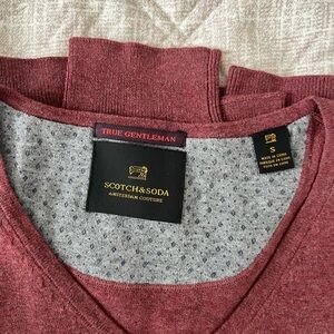 Scotch & Soda True Gentleman Men's Maroon Crewneck Sweater